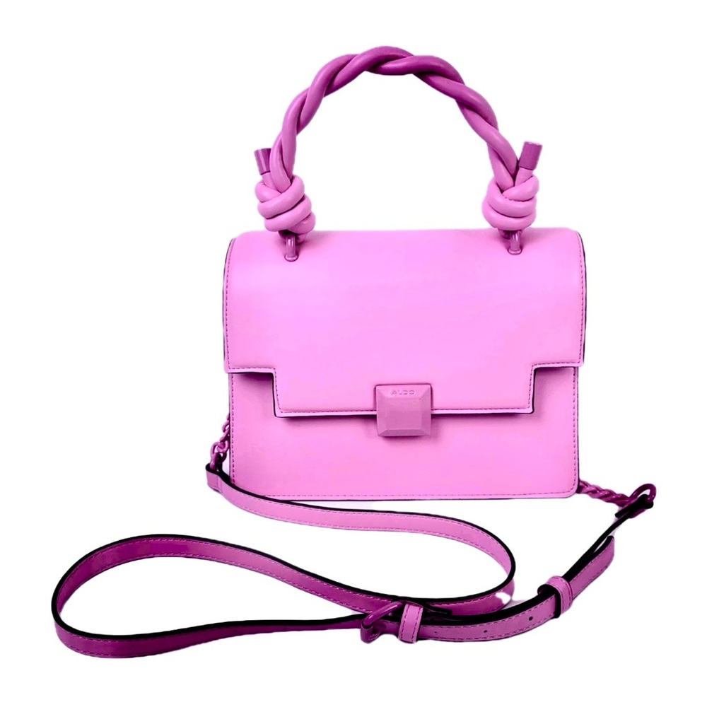 Convertible Satchel Crossbody Purse Bag In Lavender Color - Picture 3 of 9